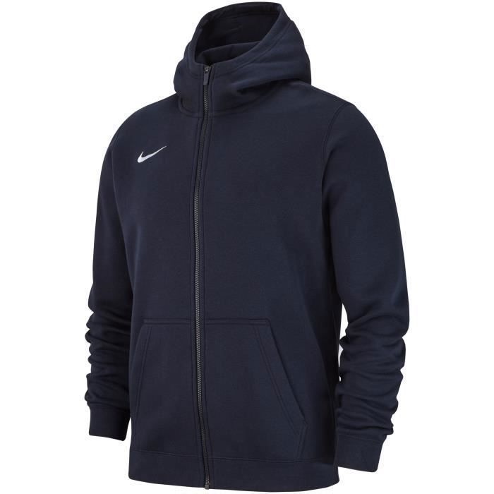 Sweat junior Nike FZ Team Club19 Football Garcon Bleu Obsidienne obsidienne blanc blanc Cdiscount Sport