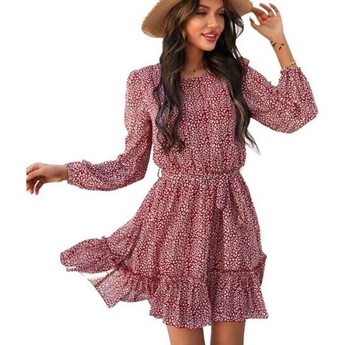 Robe Femme Rouge Cdiscount