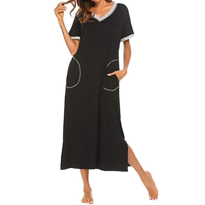 Chemise de nuit hotsell longue manches courtes