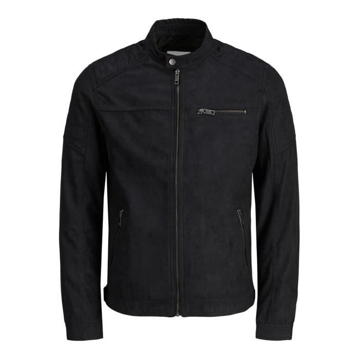 Faux leather coat mens top