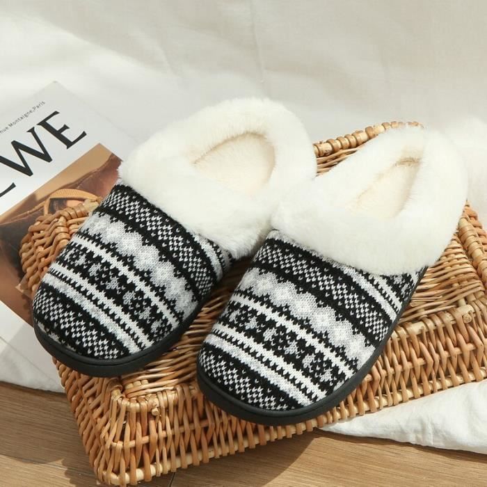 Chaussons D'hiver En Coton Arc-en-ciel - Semelle épaisse - Couple Homme Femme - Pantoufles Chaudes Et Douillettes
