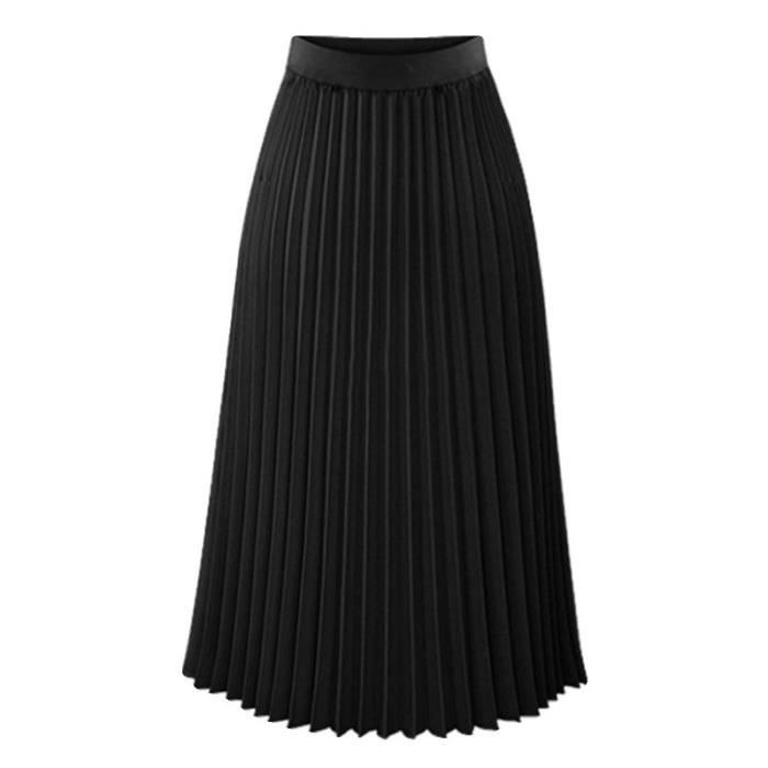 Jupe plissee longue taille elastique hotsell