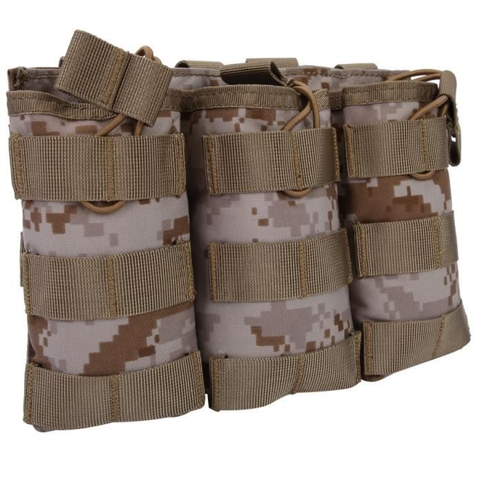 Pochette Porte-chargeurs Triple Molle – Tactique Pour Chasse Et Airsoft – Neuf