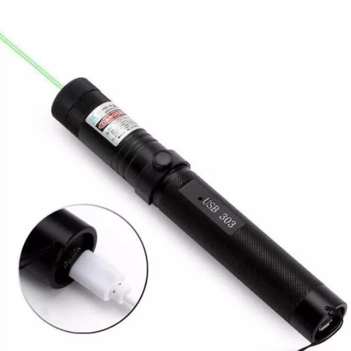 JIA 10 milles Vert Laser Stylo Pointeur Laser 532nm USB Rechargeable