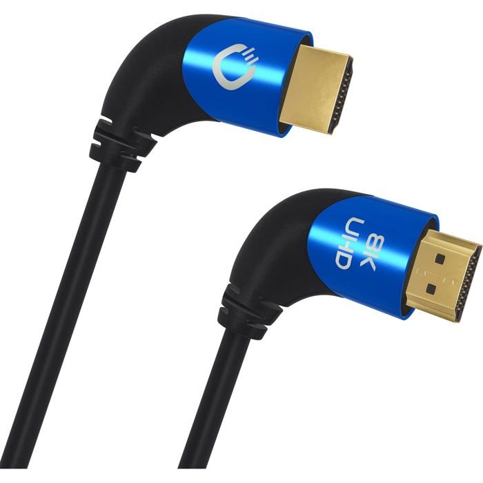 Câble HDMI 2.1 - OEHLBACH - Shape Magic UHD 90 - 15 m - Connecteurs coudés - 8K/4K