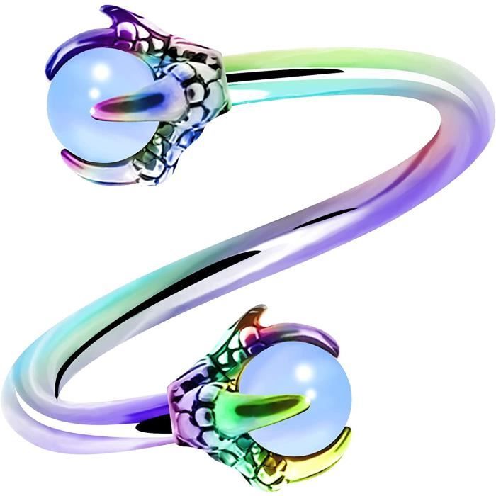 OUFER Helix Piercing Oreille Cartilage Dragon Griffe Piercing Conch en Acier Inoxydable 316L Piercing Tragus Nez Bijoux de Piercing