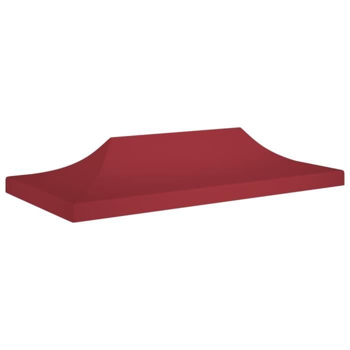 BEST SALE® Toit de tente de réceptionAuvent de Remplacement Toile de Tonnelle BARNUM 6x3 m Bordeaux 270 g-m² 7421