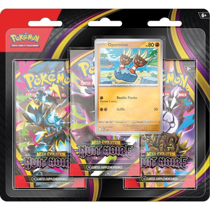 Pokémon ME05 Tripack Packs de 3 boosters 10 cartes et 1 carte promo