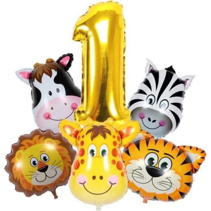 Décoration Anniversaire 1 An - Ensemble De 9 Ballons Petit Ours Marron/Beige