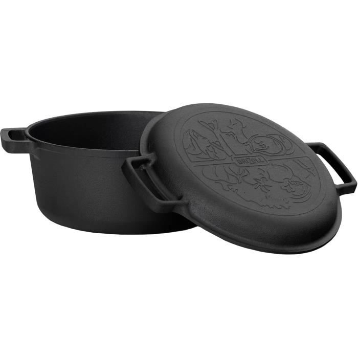 Uno Casa Cocotte en fonte – Batterie de cuisine antiadhésive de 3,7 L