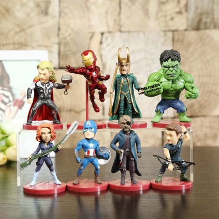 8pcs set Avengers 2 ge PVC Figure Toys Thor Hulk Iron Man
