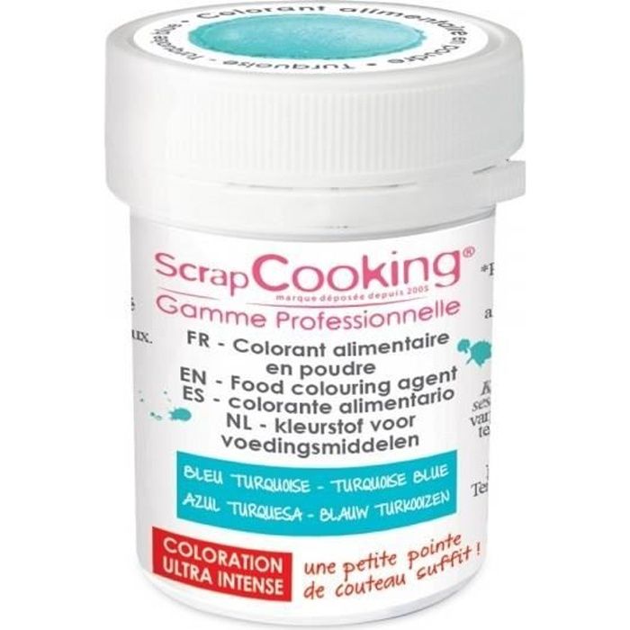ScrapCooking - Colorant alimentaire en poudre turquoise