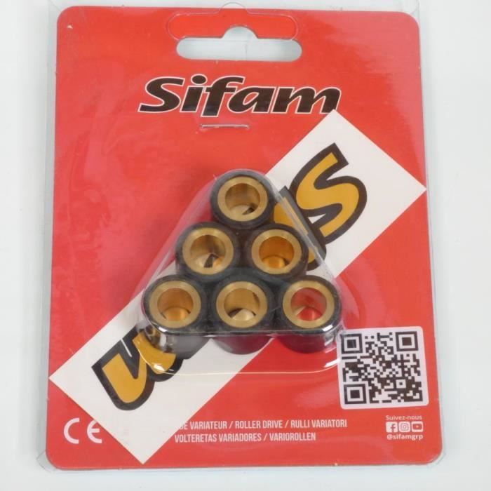 Kit 8 Galets Rouleaux Variateur Sifam 25x17 Mm 18,6 G - Pour Scooter Piaggio MP3 400 Ie LT 2009-2012 - Performance Et Fiabilité D'Origine