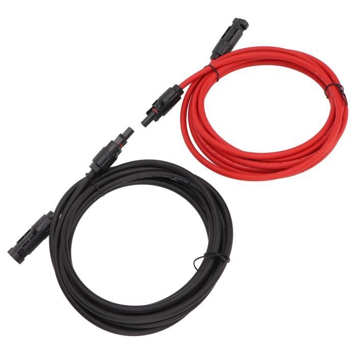 Connecteurs de câble solaire personnalisés 4mm2 6mm2 DC pour batterie d