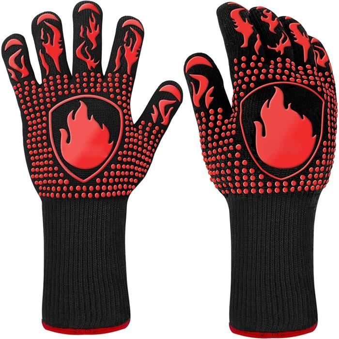 2pcs Gants de Barbecue, Universel Gants Four Anti Chaleur Jusqu'à 800°C