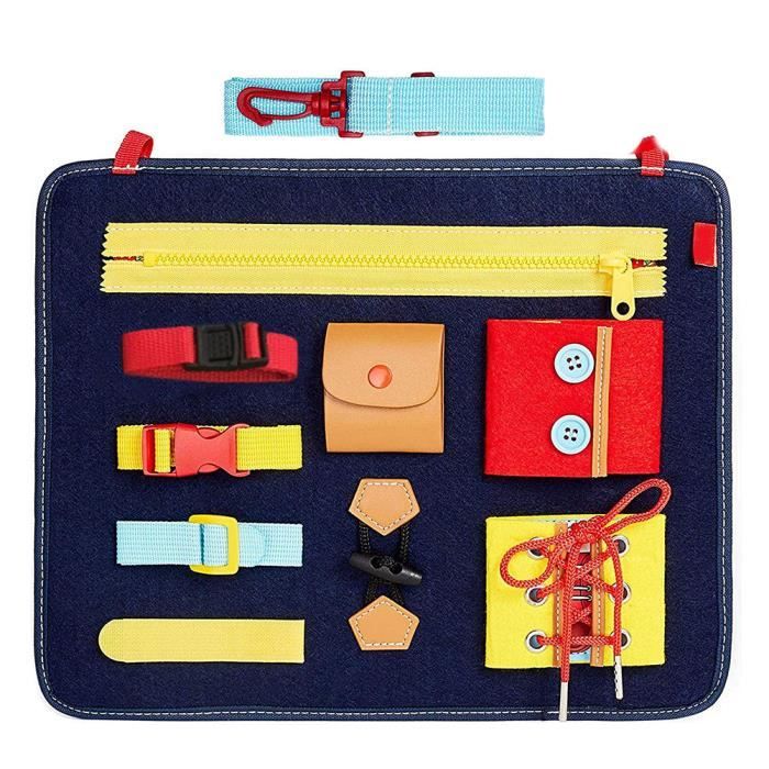 Baby Busy Board Montessori Basic Skills Activity Board Apprenez A Habiller Les Jouets Educatifs D Apprentissage Cdiscount Jeux Jouets