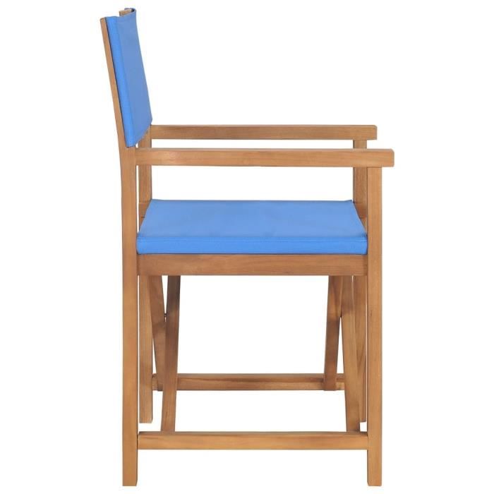 Chaises de metteur en scène pliantes 2 pcs Bois de teck massif ...