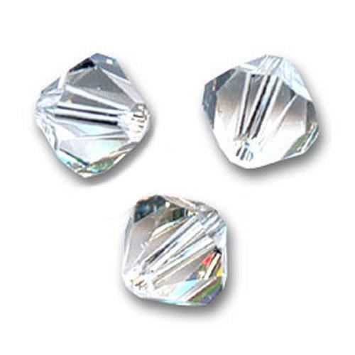 100 Perles Toupies Cristal 4mm Couleur Saphir - Marque Preciosa - Fabriqué En France - Neuf
