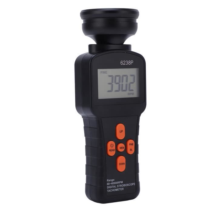 Stroboscope Numérique Portable AT-135B | Tachymètre Haute Précision 50–40000 FPM | Mesure Sans Contact Vitesse Rotative
