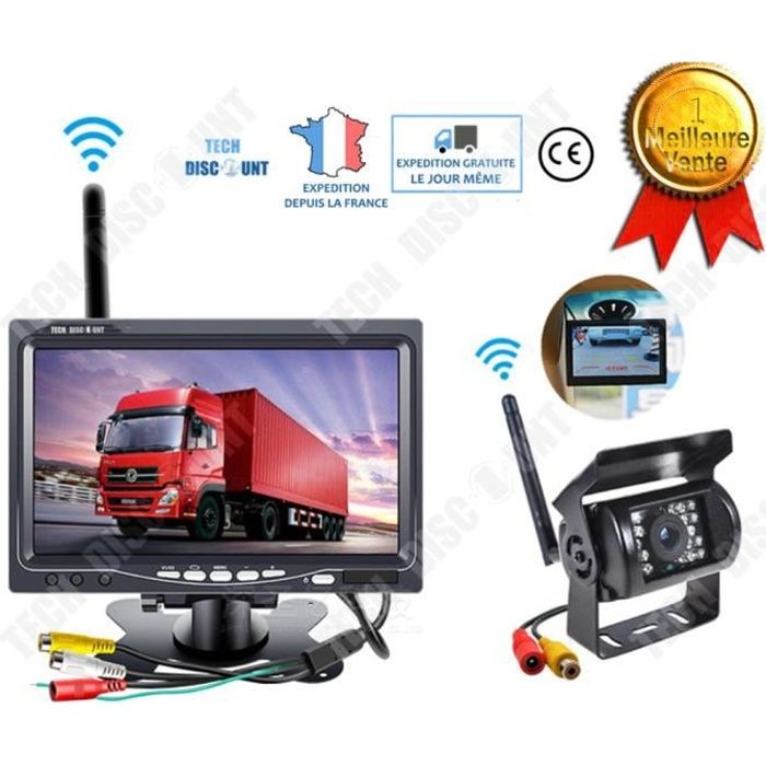 TD® Caméra de recul sans fil voiture écran gps auto camion camping car universel modèle filaire gps embarqué accessoire
