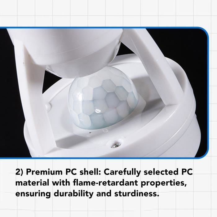 Douille E27 Détecteur Intégré - Blanc - Elexity - Détecteur De Mouvement - | Muséericorde