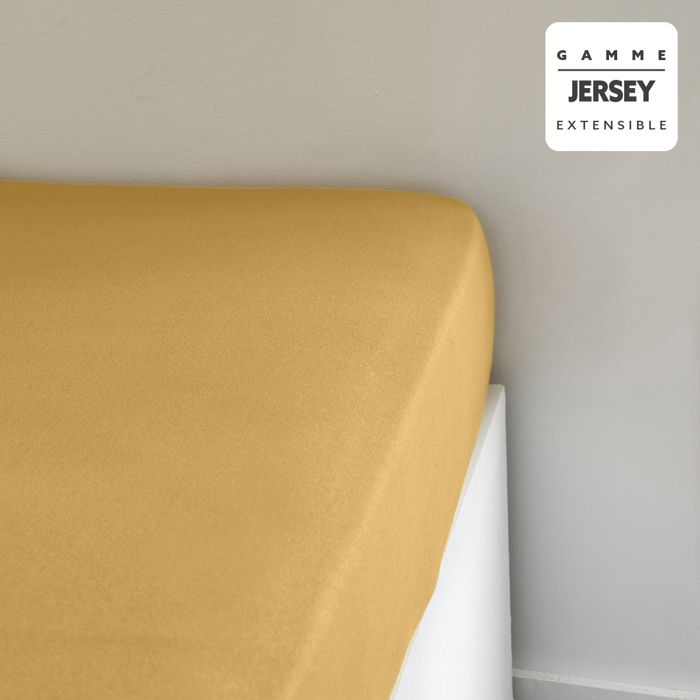Drap housse extensible ESSENTIAL - TODAY - Jaune 140x190 cm