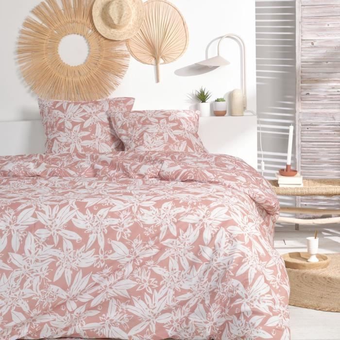PARURE DE LIT TODAY - HOUSSE DE COUETTE 220X240 + 2 TAIES D OREILLER 63X63 - 100% COTON 57 fils - SU