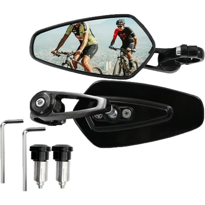 Retroviseurs Velo TRAHOO 360 Reglable Embout De Guidon Anti Glare Champ de Vision Large Cdiscount Sport