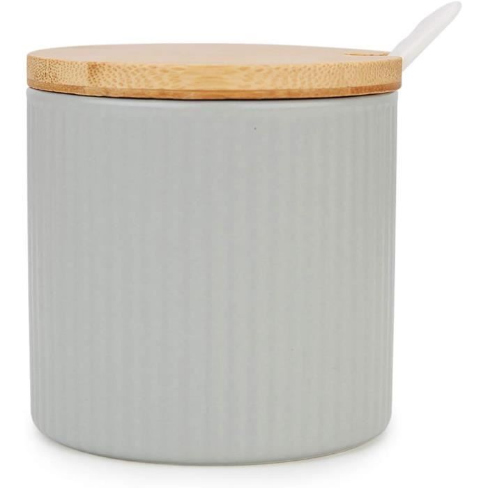 Sucrier En Céramique Avec Couvercle Et Cuillère – 350 Ml – Élégant Pour Café Et Décoration Maison