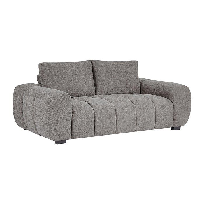 Canapé 3 places en tissu texturé gris BERENIA