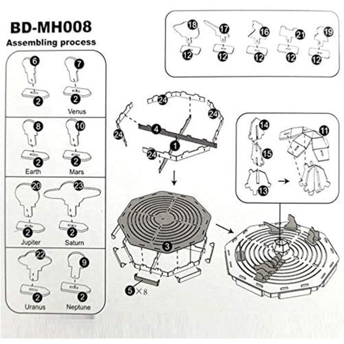 Tianyi-Ensembles de Perceuse électrique Assemblage de Puzzles Créatifs