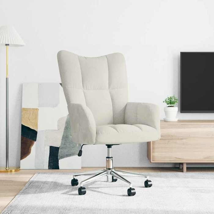 vidaXL Chaise de Relaxation Fauteuil de Détente Siège de Relaxation Chaise de Détente Salon Salle de Séjour Intérieur Blanc 328170