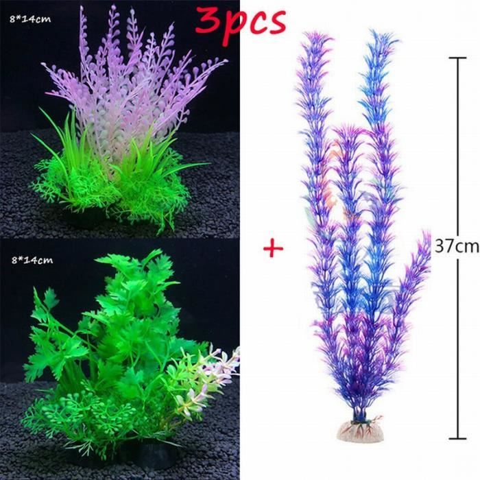 Comparer les prix de Décoration d'aquarium - Plantes artificielles - Herbe d'eau - 3 pièces
