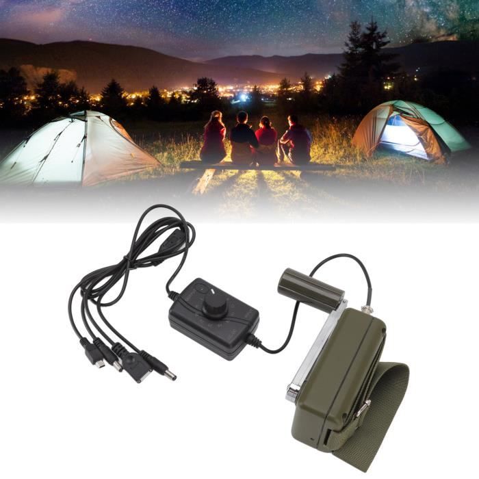 MINRS Générateur à Manivelle Manuel USB Portable - Alimentation Secours Camping Urgence