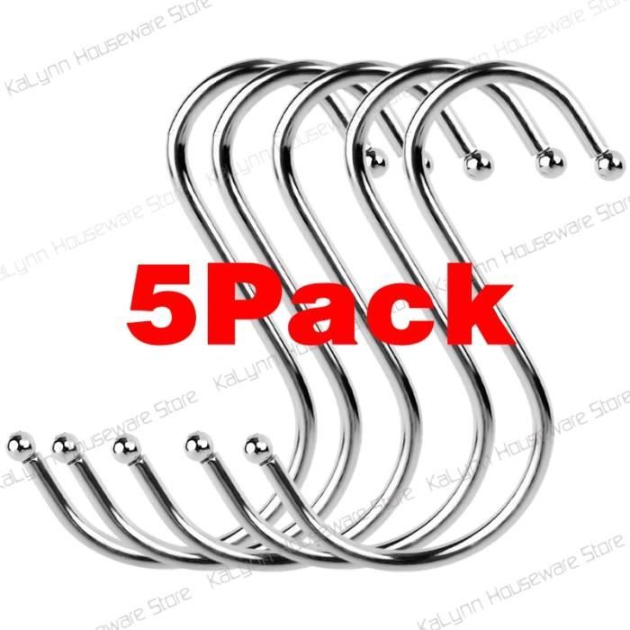 4 Crochets Muraux Ronds Argent - Acier Inoxydable - Porte-Manteaux Déco Pour Toute La Maison
