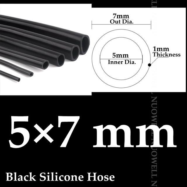 Tuyau En Silicone Noir Qualité Alimentaire - Diamètres Intérieurs 0,5 à 25 Mm - Pour Eau, Air, Usage Alimentaire