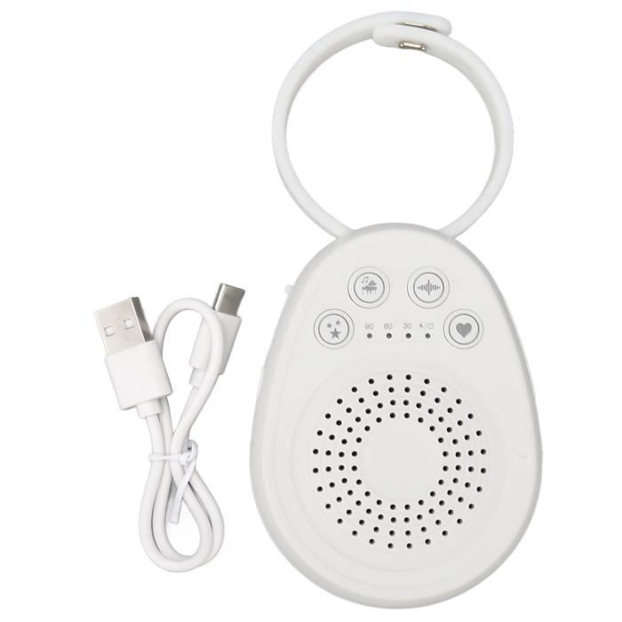 Machine à Bruit Blanc Portable 22 Sons - Veilleuse Bébé USB Rechargeable Avec 9 Lumières, Minuterie Et Mémoire