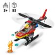 LEGO® 60411 City L’Hélicoptère de Secours des Pompiers, Jouet avec Minifigurines de Pilote Pompier, Cadeau pour Enfants-1