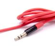 vhbw Câble audio AUX vers prise jack 3,5mm pour les casques d'écoute comme Beats by Dr. Dre MHE12G/A,120cm - microphone-1