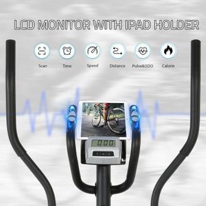 Vélo Elliptique Pliant BH Fitness Easy Flex G852 - Magnétique, 20 Kg D'inertie, Max 130 Kg, écran LCD