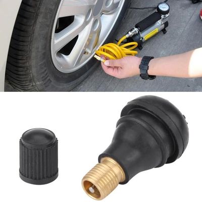 Qiilu 4 Tiges De Valve De Pneu à 90 Degrés - Universelles Voiture Moto, Alliage Aluminium + Caoutchouc Noir Argent