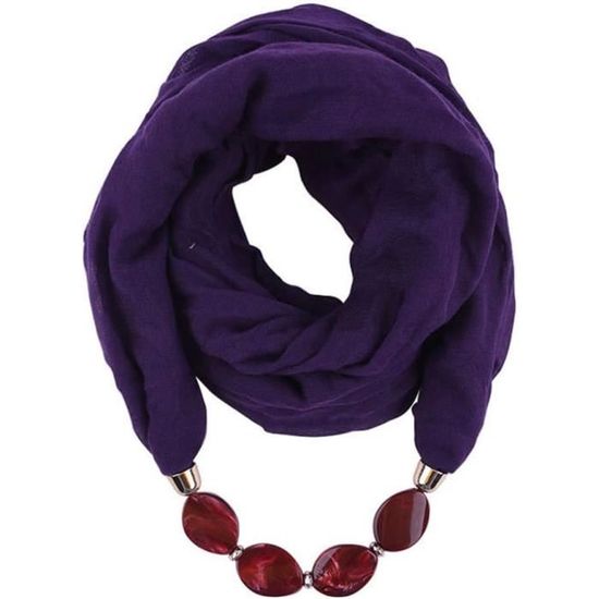Foulard Collier Bijou - Ton Jaune - Neuf Avec étiquettes - Accessoire Mode écharpe Porté Cou