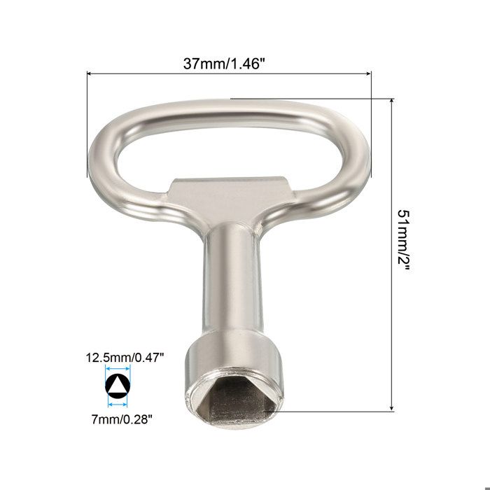 JINXIAN 2 Pièces Clé Triangulaire Clés Triangulaires En Métal Clé à