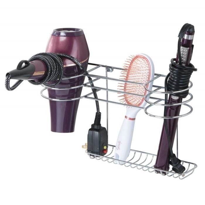 Porte Sèche-Cheveux à Suspendre Casâme - Support Pratique Pour Salle De Bain Gain De Place