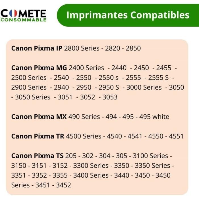 Pg545 cl546 Cartouche D'encre Compatible pour Canon PIXMA MG2400