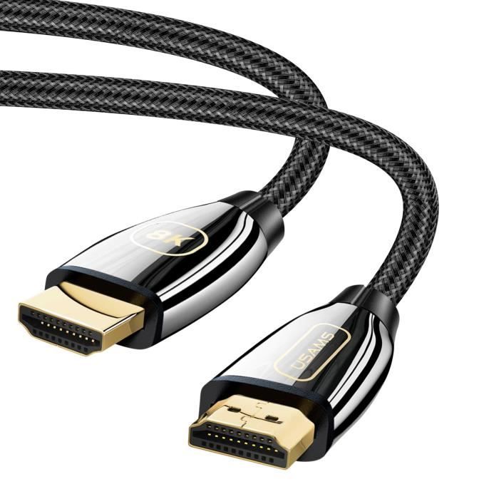 Cable USB-C tressé noir USAMS