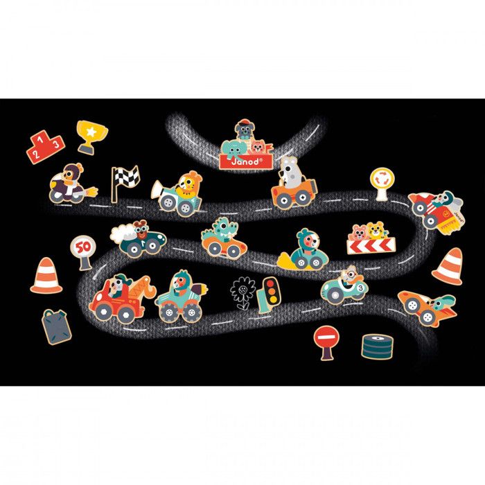 Coffret de magnets en bois : 10 animaux rigolos - Ingela P.Arrhenius - Jeux et jouets Vilac - Avenue des Jeux