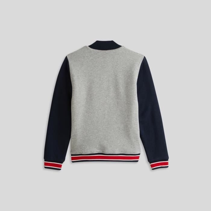 MONOPRIX KIDS Teddy molleton en coton BIO MARINE LIGHT GREY
