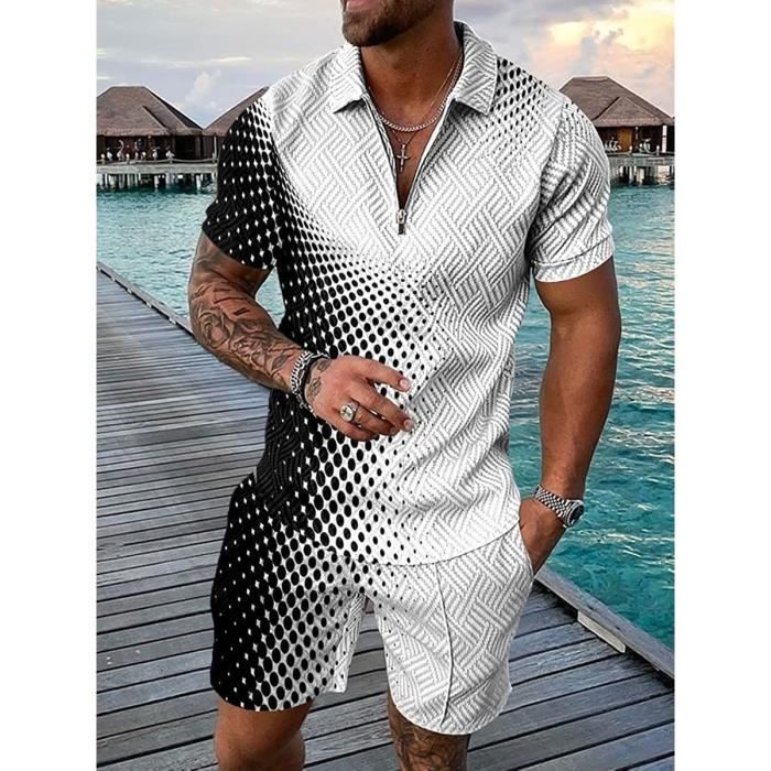 Ensemble short tee sales shirt homme sport