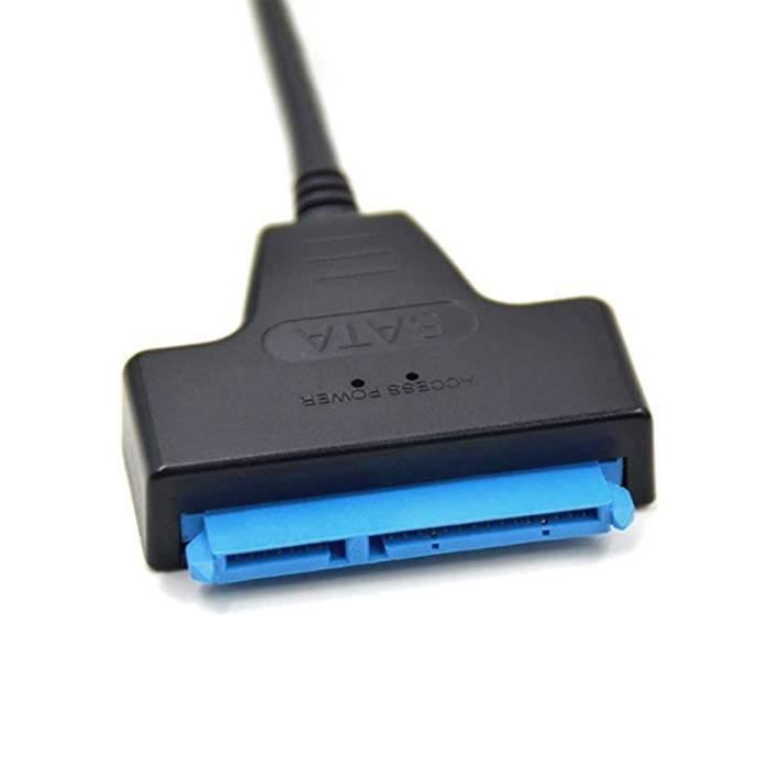 USB 3.0 à SATA 22 broches 2,5 pouces disque dur pilote SSD câble adaptateur  - Cdiscount Informatique